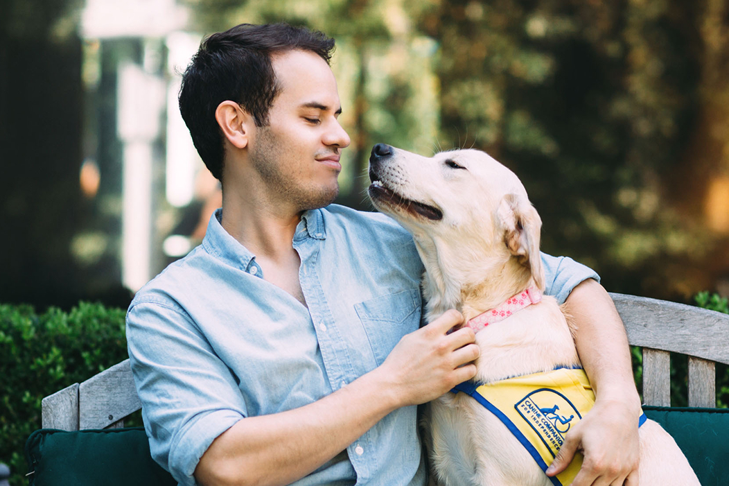 Sean with Service Dog